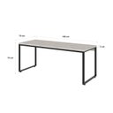 Ver imagem 5 de Escrivaninha Mesa Escritório Diretor Estilo Kuadra 180cm Industrial Snow