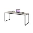 Ver imagem 3 de Escrivaninha Mesa Escritório Diretor Estilo Kuadra 180cm Industrial Snow Bege