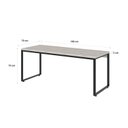 Ver imagem 5 de Escrivaninha Mesa Escritório Diretor Estilo Kuadra 180cm Industrial Snow Bege
