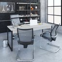 Ver imagem 2 de Escrivaninha Mesa Escritório Diretor Estilo Industrial 180cm Kuadra