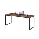Ver imagem 3 de Escrivaninha Mesa Escritório Diretor Estilo Kuadra 180cm Industrial Nogal Marrom
