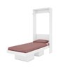 Cama Dobrável Retrátil Vertical Solteiro Branco - 1
