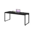 Ver imagem 3 de Escrivaninha Mesa Escritório Diretor Estilo Kuadra 180cm Industrial Preto Ônix