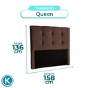 Ver imagem 4 de Cabeceira Estofada Queen Alice Nature Veludo Cafe 158x136