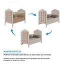Ver imagem 4 de Kit Peroba Berço Elô Off White/Amêndoa + Capitonê Cor Areia