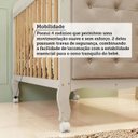 Ver imagem 6 de Kit Peroba Berço Elô Off White/Amêndoa + Capitonê Cor Areia