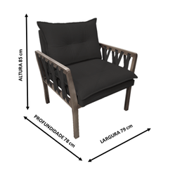 POLTRONA DECORATIVA LUXO SAFIRA DORA BELA Califónia 129 - 3