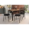 Conjunto Mesa Sala de Jantar C/ 6 Cadeiras 121 Preto - 4