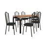 Conjunto Mesa Sala de Jantar C/ 6 Cadeiras 121 Preto - 1