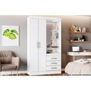 Ver imagem 1 de Guarda Roupa Solteiro 2 Portas e 3 Gavetas C- Espelho Briz B64 Branco