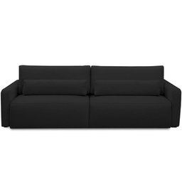 Sofá Retrátil Reclinável para Sala de Estar Living 240cm Sevilha F04 Veludo Preto - 3