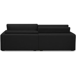 Sofá Retrátil Reclinável para Sala de Estar Living 240cm Sevilha F04 Veludo Preto - 9