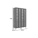 Ver imagem 4 de Cristaleira Esplêndida LED Reflecta 4 Portas 10 Prateleiras MDF com Iluminação Cinamomo MGM