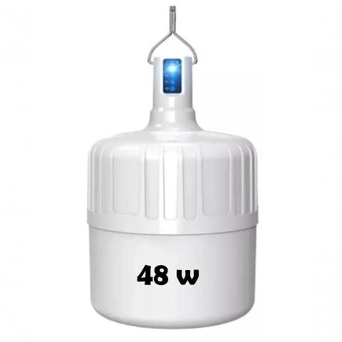 Lâmpada de Led Bulbo Emergência Recarregavel Portatil Potência 48w