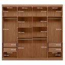 Ver imagem 4 de Guarda Roupa Casal 8 Portas 4 Gavetas Master New com Espelho Jatobá Areia Acetinado - Santos Andirá