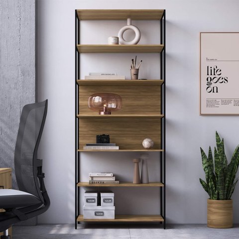 Estante para Escritório com 7 Prateleiras 87cm Concept Móvel na Caixa