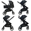 Ver imagem 4 de Carrinho Bebê Premium Baby Kansas Berço Passeio Moisés Bebê Conforto Travel System Preto Base Carro