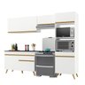 Cozinha Compacta 4 Pç com Armário e Balcão Mp3693 Veneza Gw Multimóveis Branca - 7