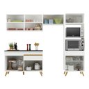 Ver imagem 5 de Cozinha Compacta 4 Pç com Armário e Balcão Mp3693 Veneza Gw Multimóveis Branca