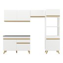 Ver imagem 6 de Cozinha Compacta 4 Pç com Armário e Balcão Mp3693 Veneza Gw Multimóveis Branca