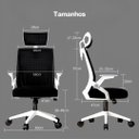 Ver imagem 3 de Cadeira Metalred Office - Preta - Confortável e Ajustável