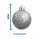 Ver imagem 7 de Kit Decoração para Árvore de Natal com 38 Peças - Prata
