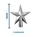 Ver imagem 2 de Kit Decoração para Árvore de Natal com 38 Peças - Prata