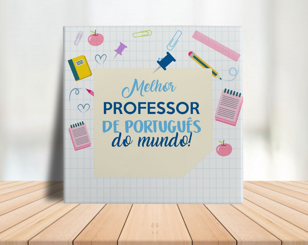 Porta Retrato Dia Dos Professores Decorativo em Azulejo Personalizados