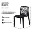 Ver imagem 2 de Kit 4 Cadeiras Gruvyer Empilhável Sala de Jantar Cozinha