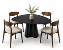 Ver imagem 5 de Mesa Jantar Orgânica Canya Cone Lua 140x145cm - Laca Preto