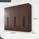 Ver imagem 3 de Guarda Roupa Casal Olímpia 6 Portas 6 Gavetas Divisao Ele e Ela:new Canion
