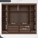 Ver imagem 5 de Guarda Roupa Casal Olímpia 6 Portas 6 Gavetas Divisao Ele e Ela:new Canion