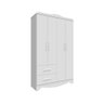 Guarda Roupa Clara 4 Portas e 2 Gavetas Branco Liso - Móveis Peroba - 1