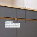 Ver imagem 7 de Balcão 2 Portas 2 Gavetas 120cm 100% MDF Realeza Premium Cinza/Carvalho/Titânio