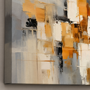 Ver imagem 2 de Quadro Decorativo para Quarto Sala Arte Abstrato Bege Branco Marrom Dourado Grande Escritório Hall