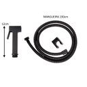 Ver imagem 5 de Ducha Higiênica Quadrada Luxo Metal Preto Fosco Completa