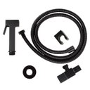 Ver imagem 4 de Ducha Higiênica Quadrada Luxo Metal Preto Fosco Completa