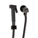 Ver imagem 1 de Ducha Higiênica Quadrada Luxo Metal Preto Fosco Completa