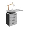 Gaveteiro de Escritório com Tampo Auxiliar 90cm com Chave 4 Gavetas Multimóveis CR25300  - 2