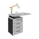 Ver imagem 2 de Gaveteiro de Escritório com Tampo Auxiliar 90cm com Chave 4 Gavetas Multimóveis CR25300