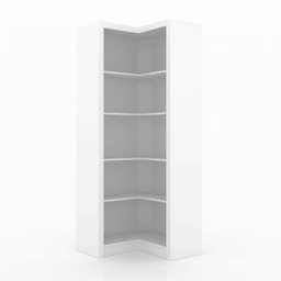 Kit Escritório 6 Peças com Mesa para Escritório em L, Balcão,  Gaveteiro,  Armário Multiuso Alto e 2 Estantes - 7