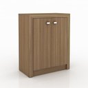 Ver imagem 3 de Kit Escritório 6 Peças com Mesa para Escritório em L, Balcão, Gaveteiro, Armário Multiuso Alto e 2 Estantes