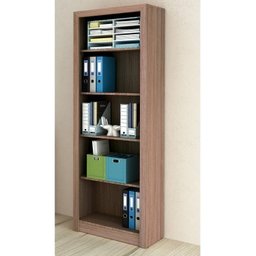 Kit Escritório 6 Peças com Mesa para Escritório em L, Balcão,  Gaveteiro,  Armário Multiuso Alto e 2 Estantes - 7