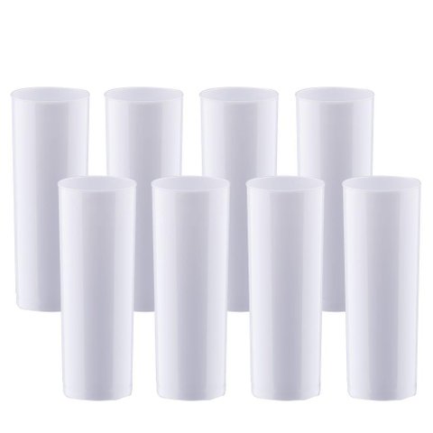 Kit de Copos 8 Copos Grandes Jogo Long Drink 330ml Boccati Cor:branco