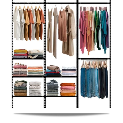 Closet Monte Como Quiser 17 pçs 1,90m linear - Smart Black