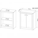 Ver mais imagens de Kit Escritório 6 Peças com Mesa para Escritório em L, Balcão, Gaveteiro, Armário Multiuso Alto e 2 Estantes
