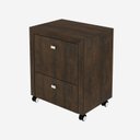 Ver imagem 4 de Kit Escritório 6 Peças com Mesa para Escritório em L, Balcão, Gaveteiro, Armário Multiuso Alto e 2 Estantes