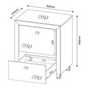 Ver mais imagens de Conjunto Escritório 6 Peças com Mesa para em L, Balcão, Gaveteiro, Armário Multiuso Alto e 2 Estante Marrom/Nogal