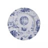 Conjunto com 6 Pratos de Sobremesa Toile de Jouy Azul Ø21cm Alleanza Cerâmica - 1
