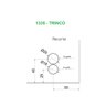 Kit porta dupla pivotante para vidro temperado blindex (Sistema tradicional opção mola) - Cromado - 3
